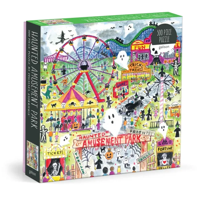 Good Puzzle Co. Michael Storrings Haunted Amusement Park puslespil 500 brikker halloween