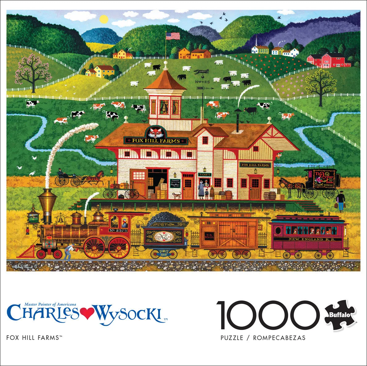 Buffalo Games Charles Wysocki Fox Hill Farms puslespil 1000 brikker