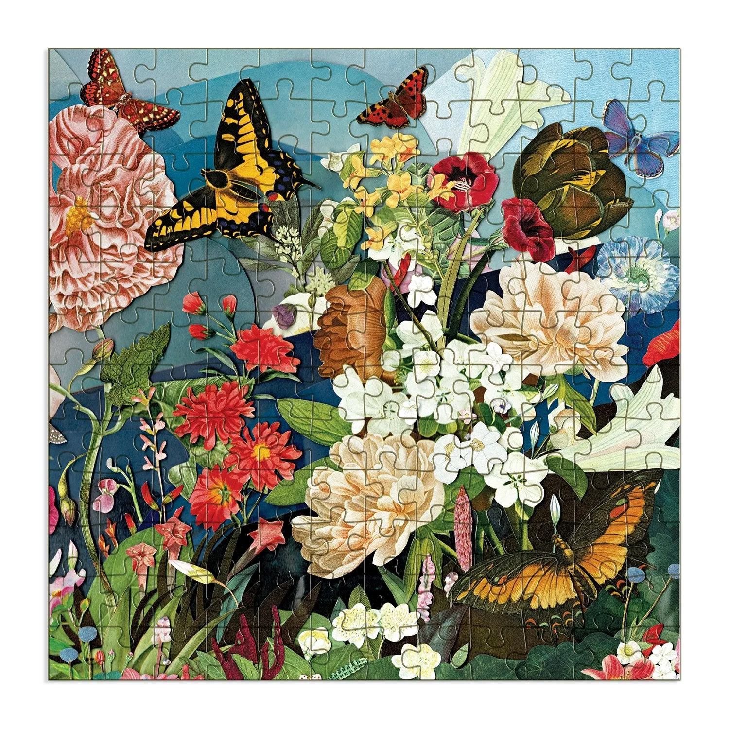 Galison Butterfly Blooms puslespil 144 brikker træ sommerfugle
