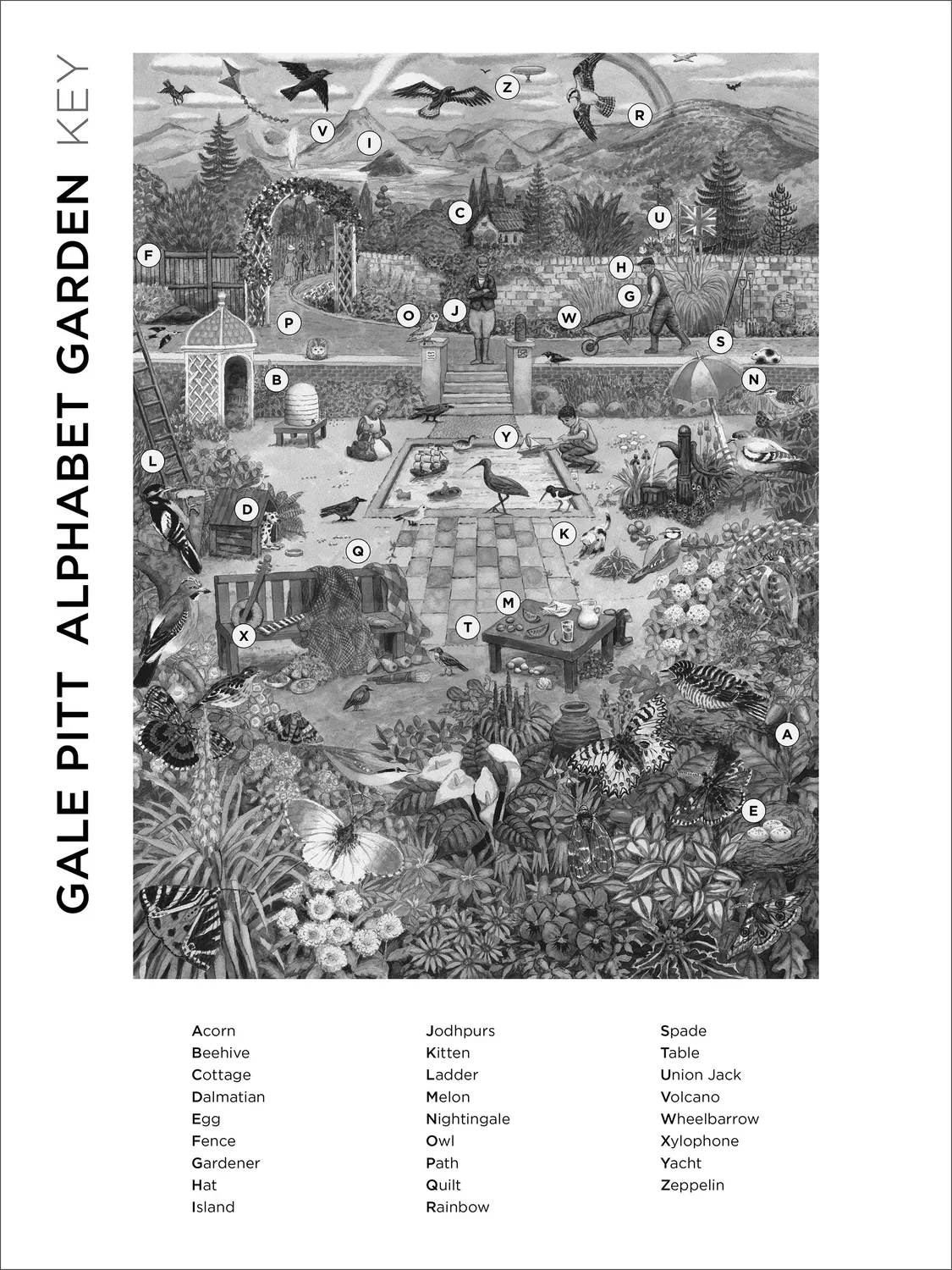 Pomegranate Gale Pitt Alphabet Garden puslespil 1000 brikker