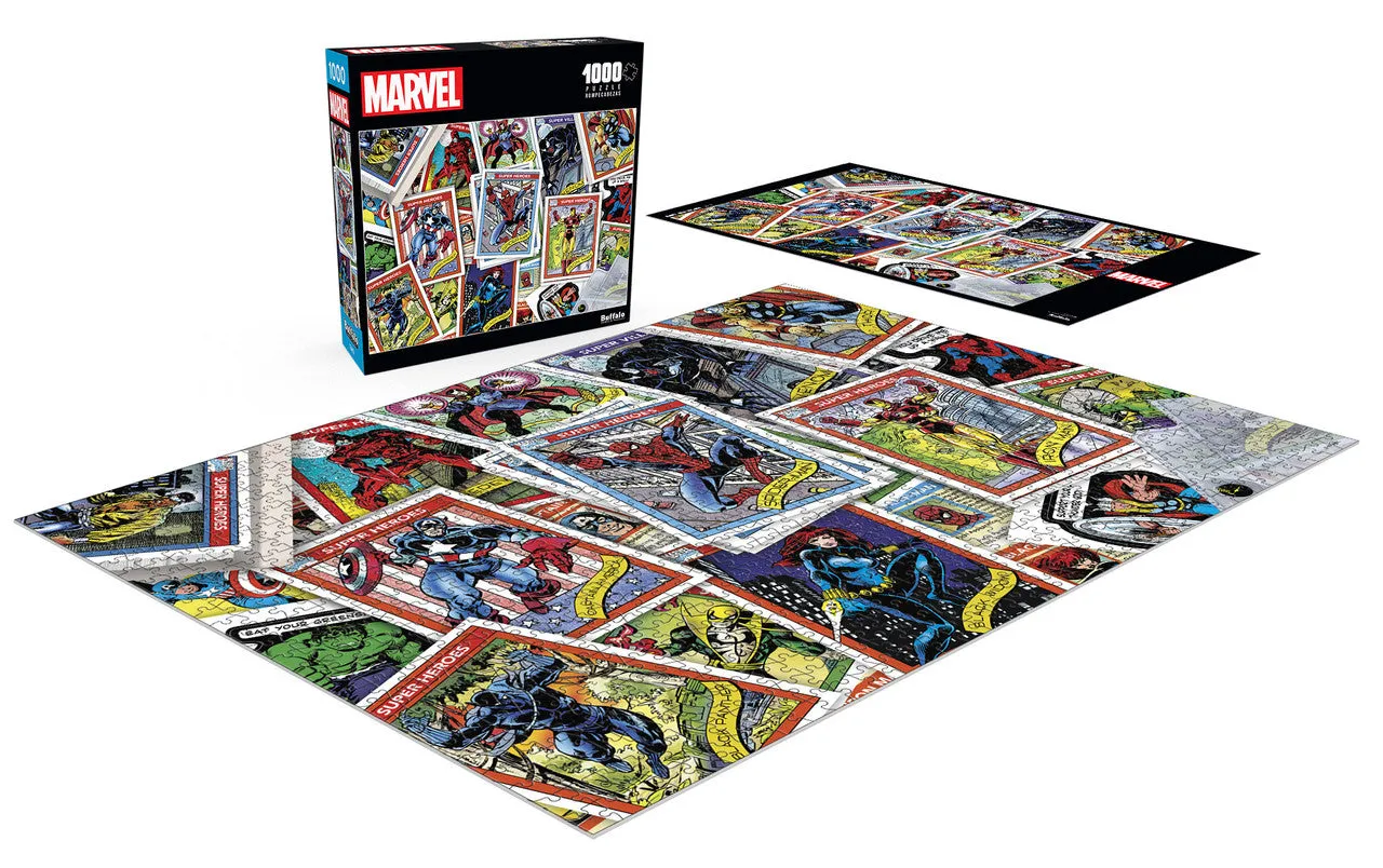 Buffalo Games Marvel Trading Cards puslespil 1000 brikker collage