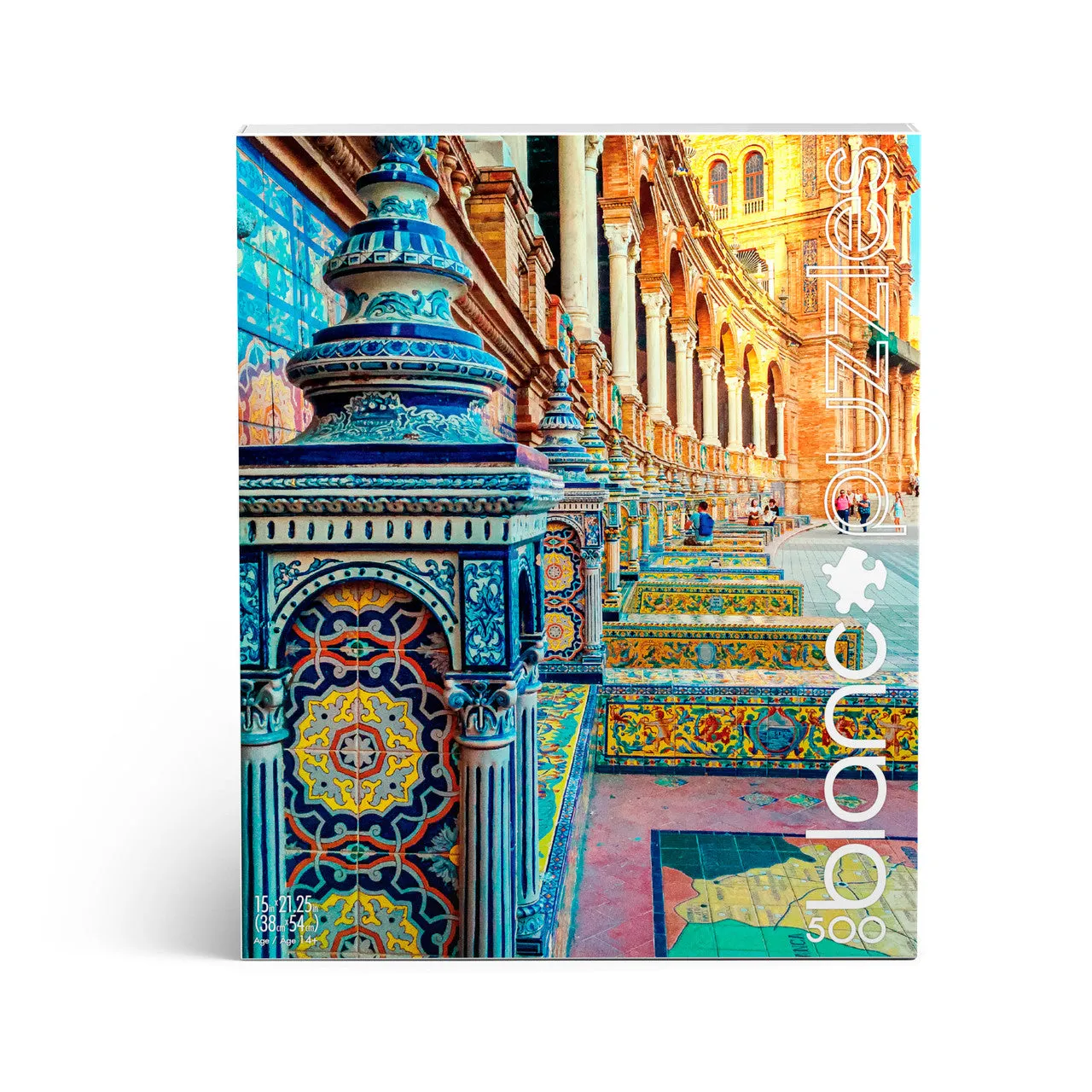 Buffalo Games Blanc Spanish Tiles puslespil 500 brikker fliser