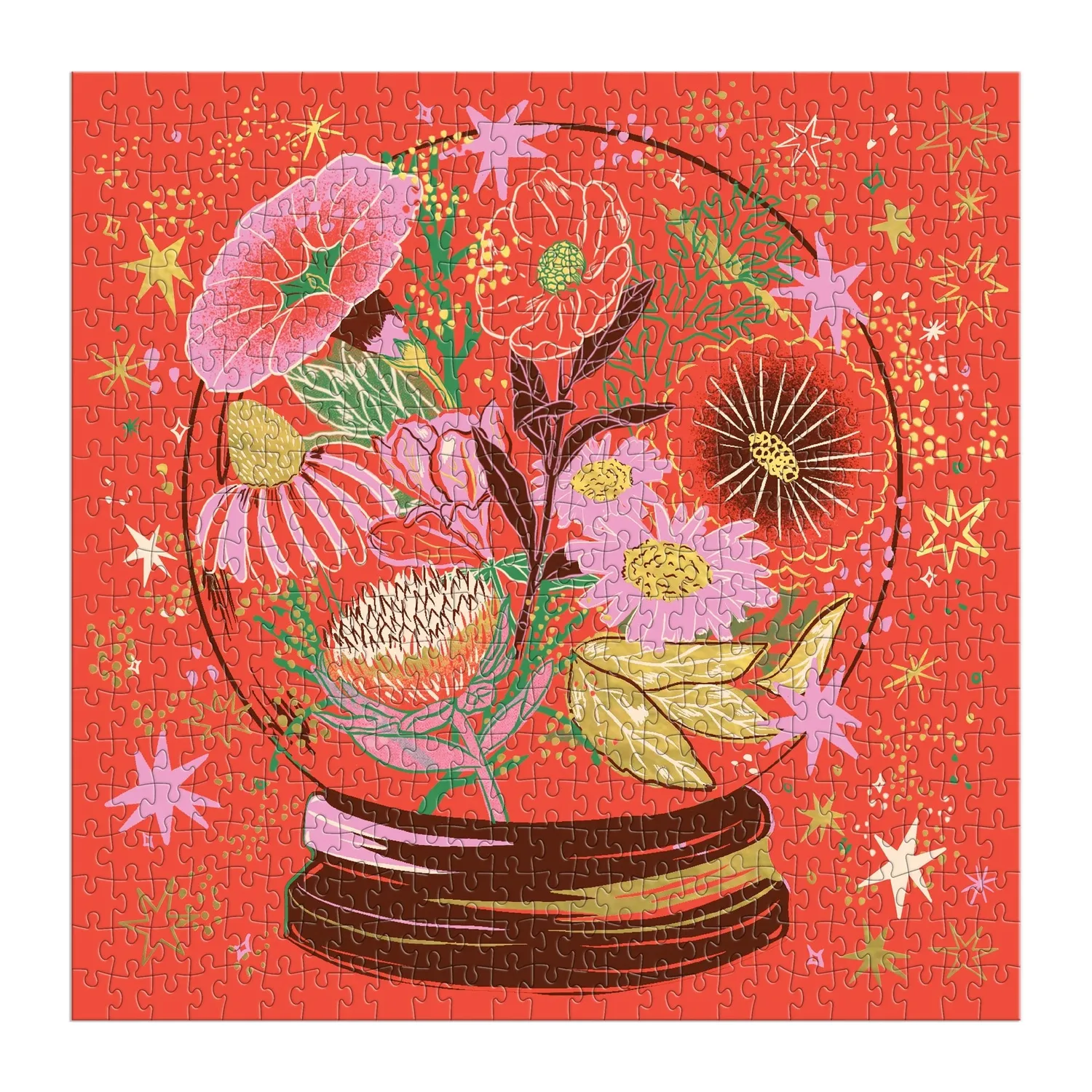 Good Puzzle Co. Flower Gazing puslespil 500 brikker folie guld