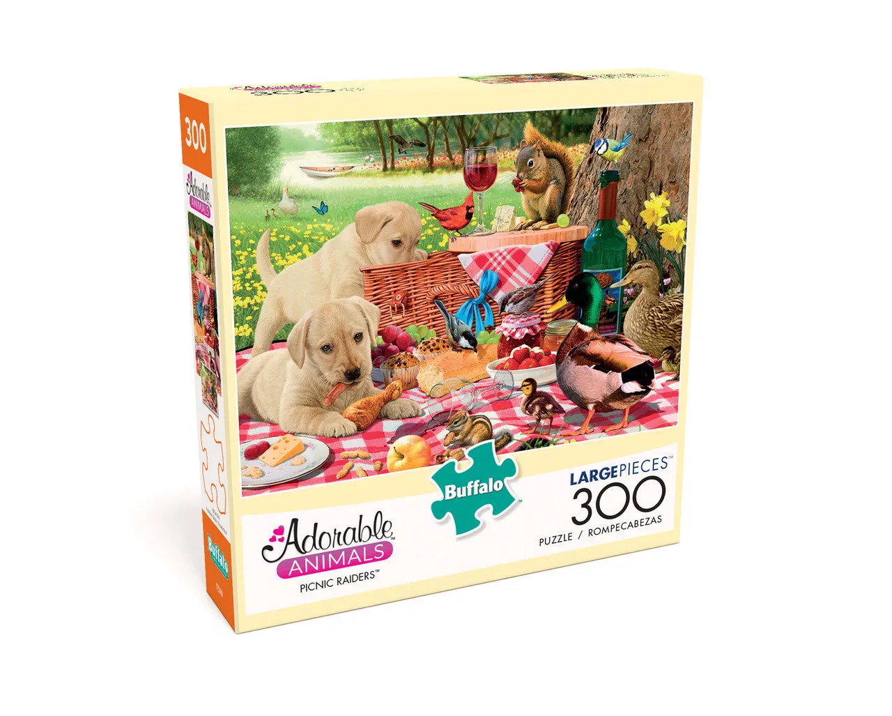 Buffalo Games Adorable Animals Picnic Raiders puslespil 300 store brikker skovdyr