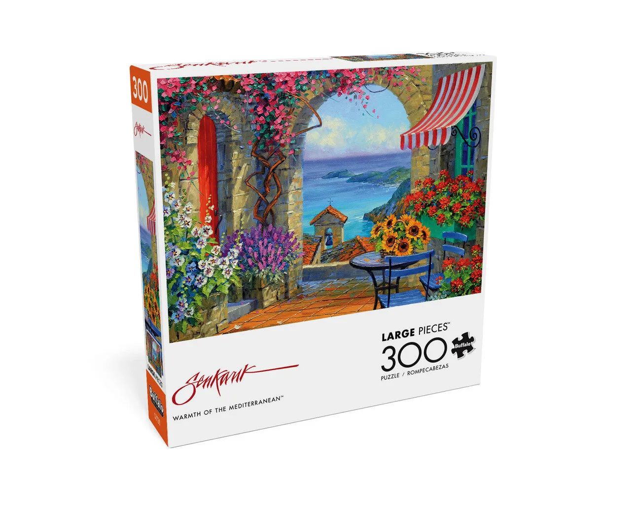 Buffalo Games Vivid Warmth of the Mediterranean puslespil 300 store brikker