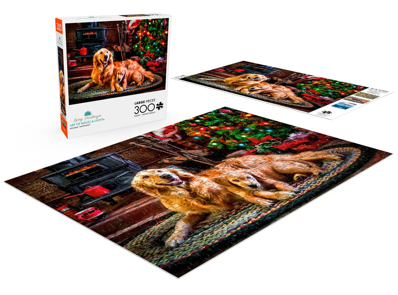 Buffalo Games Holiday Happiness puslespil 300 store brikker jul