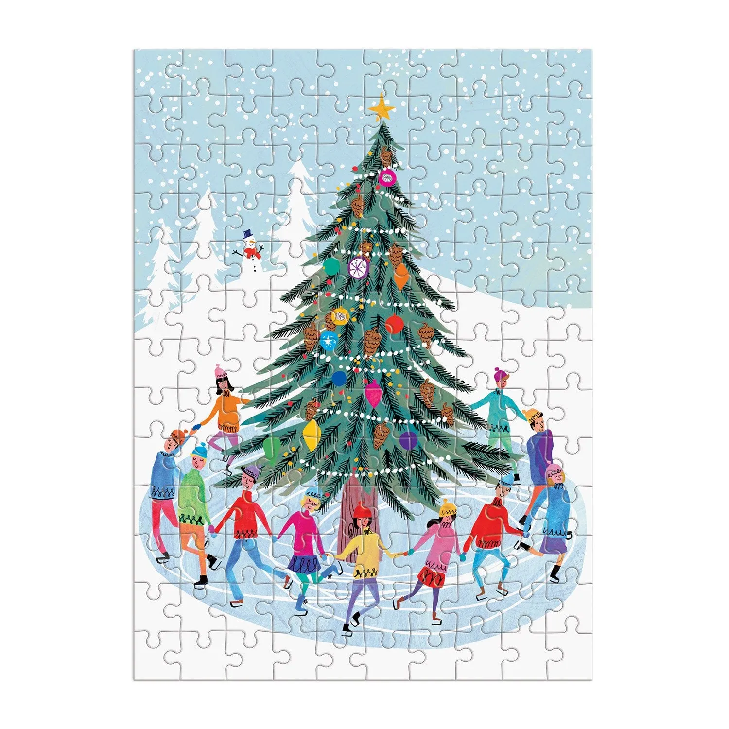 Good Puzzle Co. Tree Skaters puslespil ornament 130 brikker jul