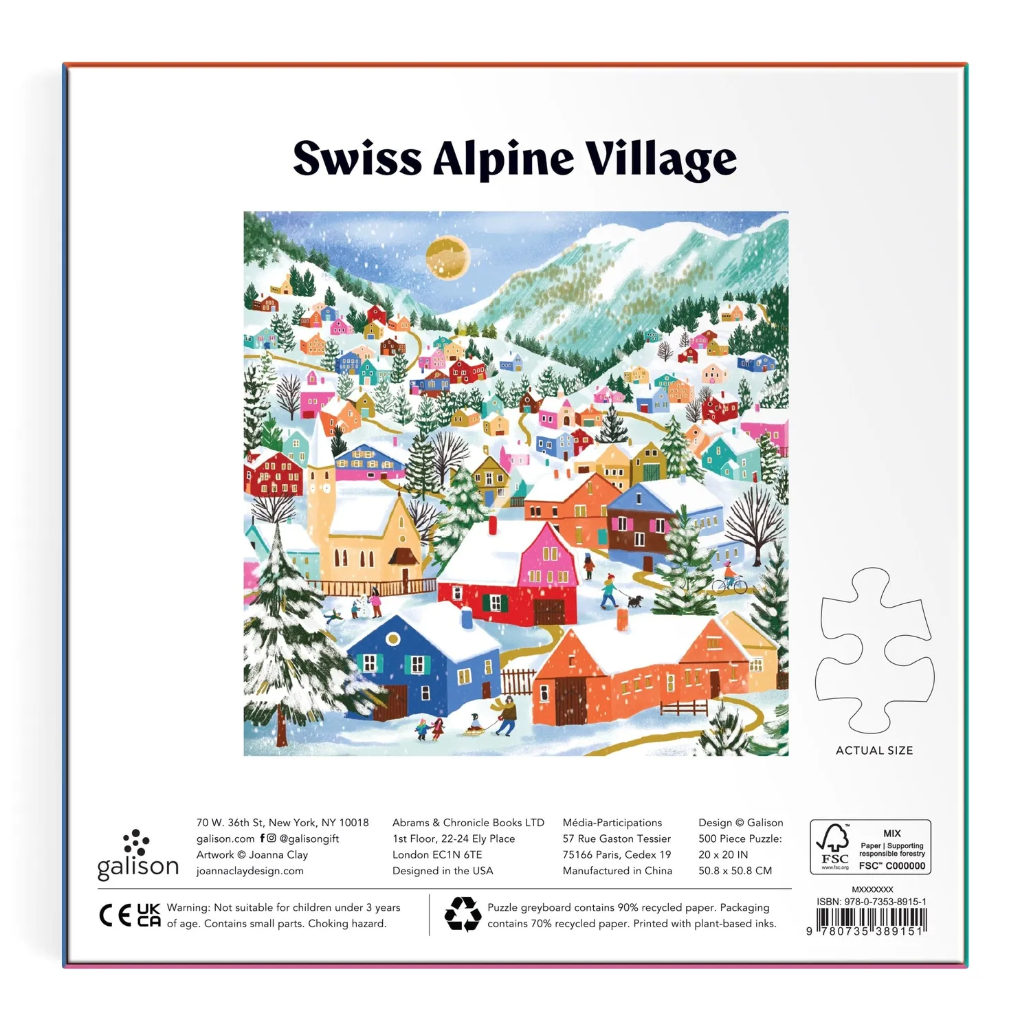 Good Puzzle Co. Swiss Alpine Village 500 puslespil foil