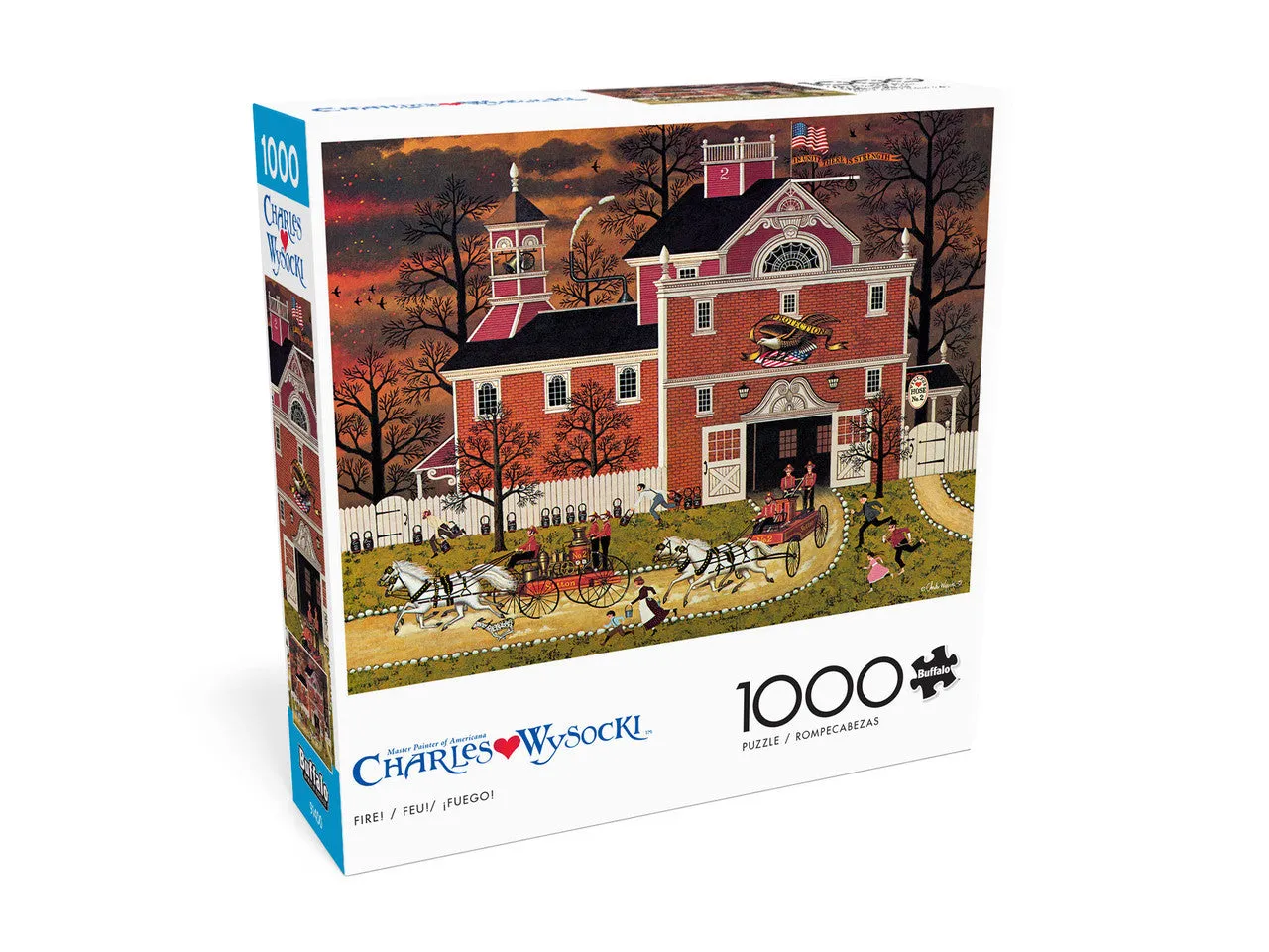 Buffalo Games Charles Wysocki Fire! puslespil 1000 brikker nostalgi