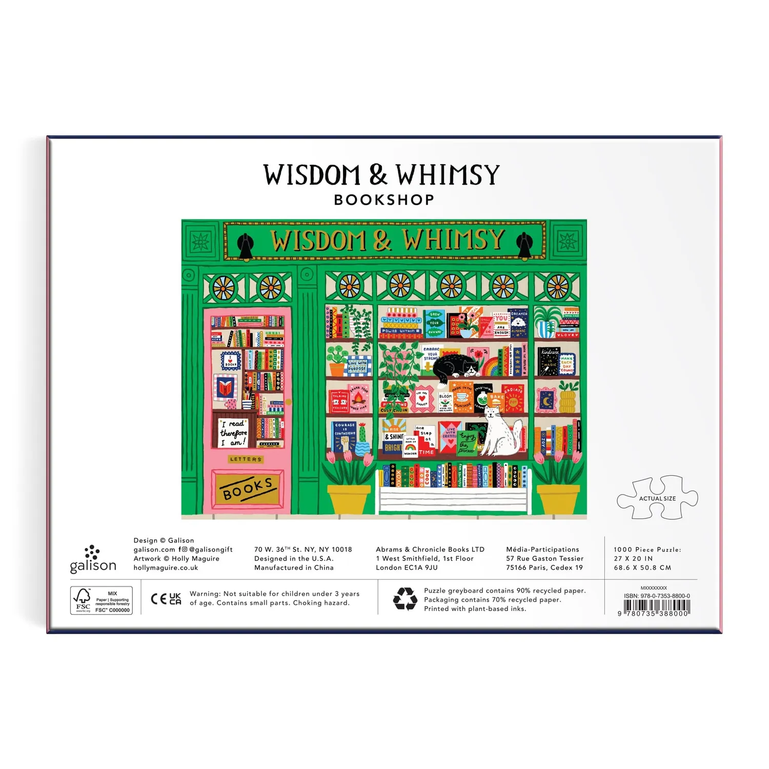 Good Puzzle Co. Holly Maguire Wisdom Whimsy puslespil 1000 brikker folie