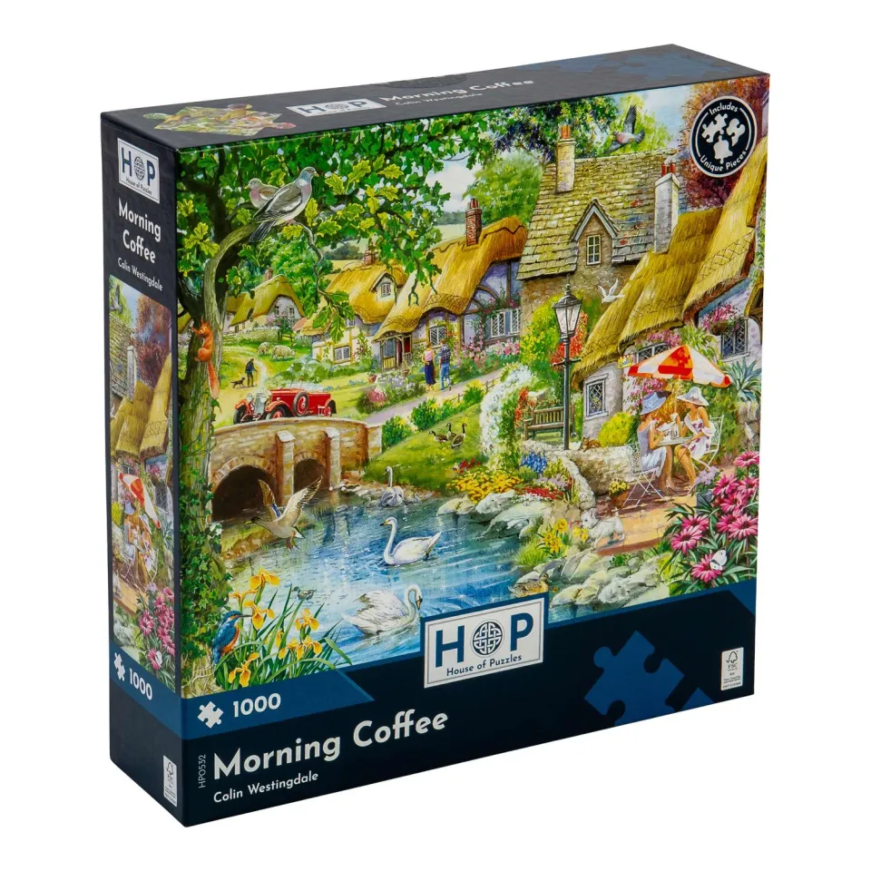 House of Puzzle Morning Coffee 1000 puslespil cafémotiv