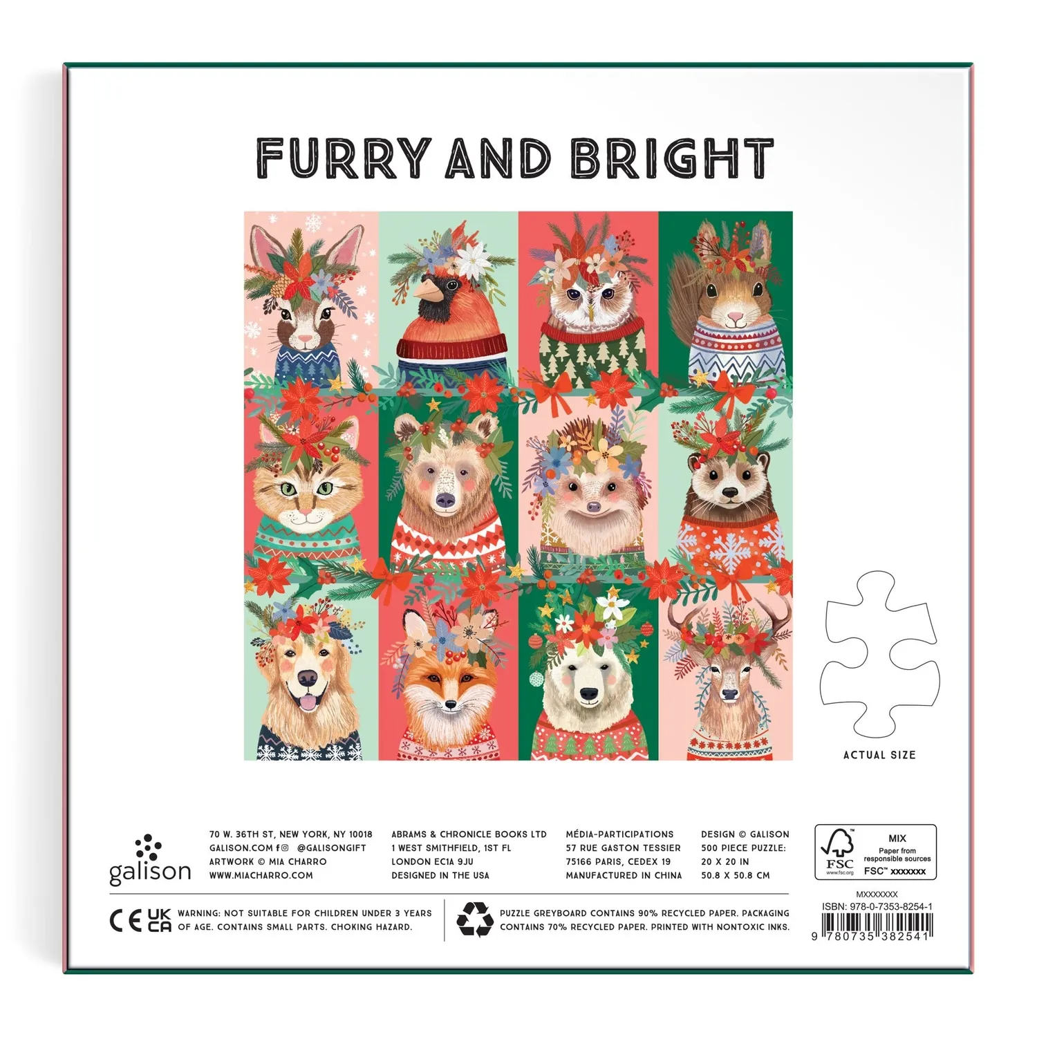 Good Puzzle Co. Furry And Bright puslespil 500 brikker jul
