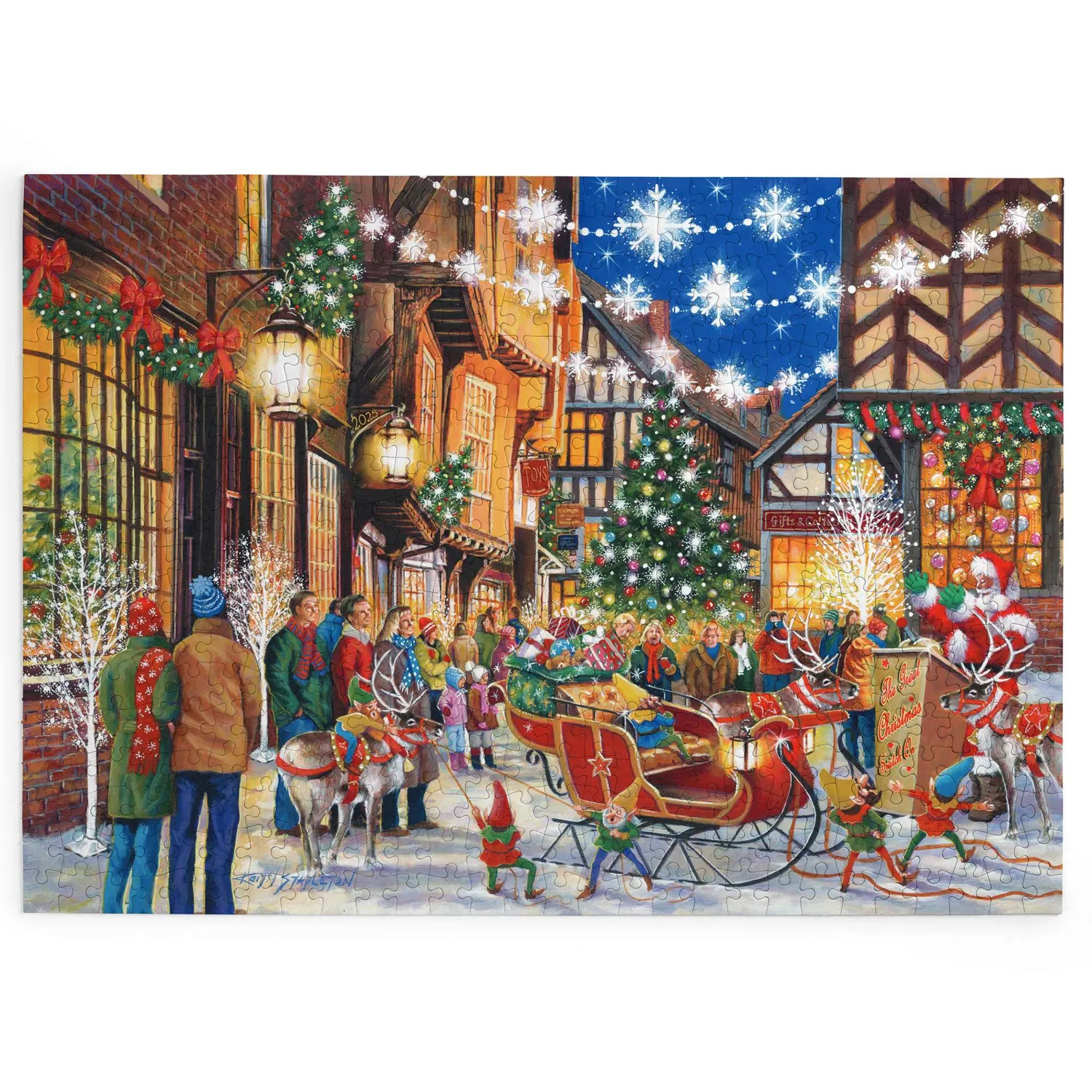 House of Puzzle No.20 Santa Switch On BIG 500 puslespil jul