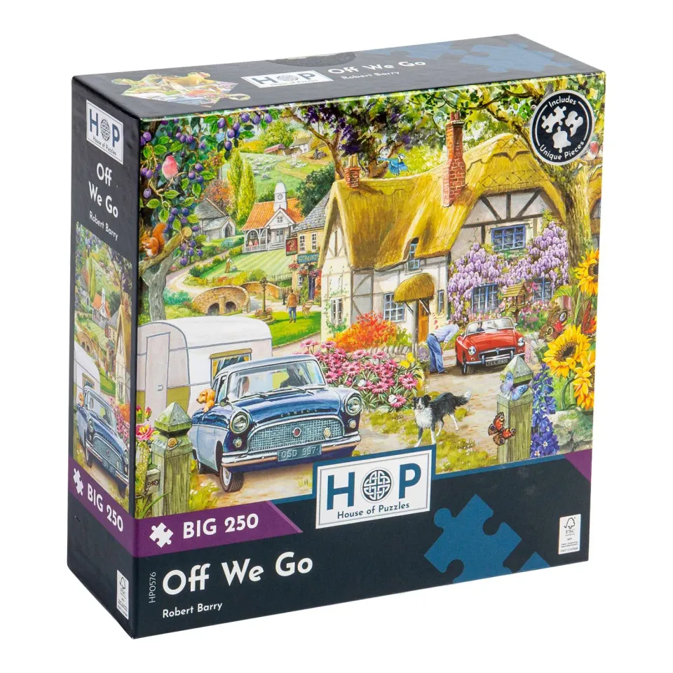 House of Puzzle Off We Go BIG 250 puslespil 250 brikker familie
