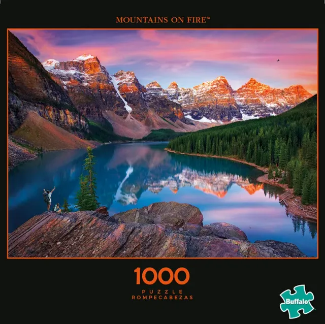 Buffalo Games Photography Mountains on Fire puslespil 1000 brikker sø