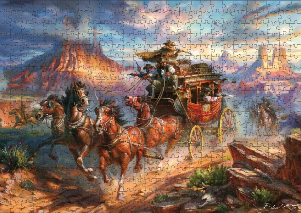 Buffalo Gold Wild Wild West puslespil 500 brikker gaveæske