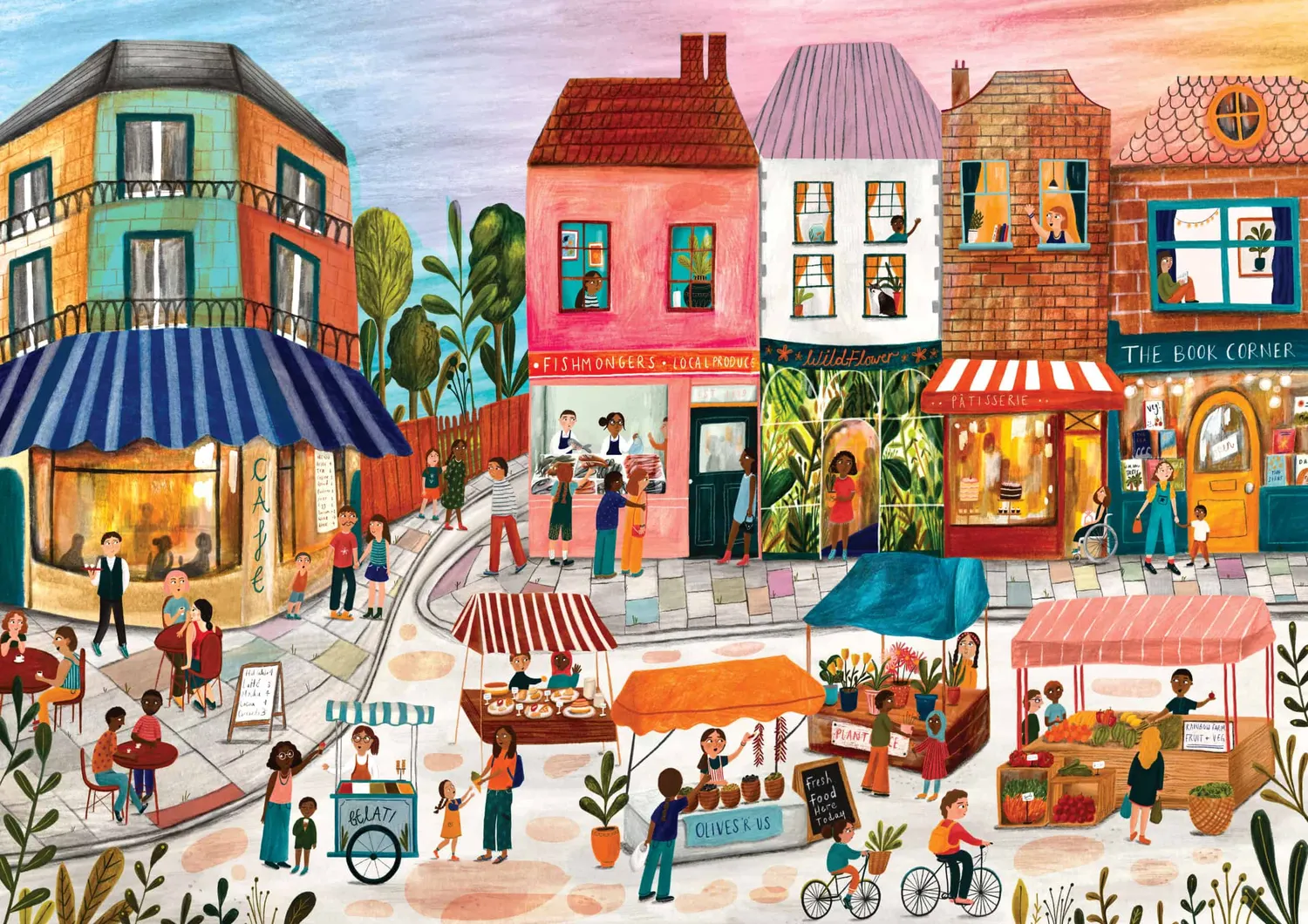 Elena Essex Market Day puslespil 1000 brikker 70x50 cm