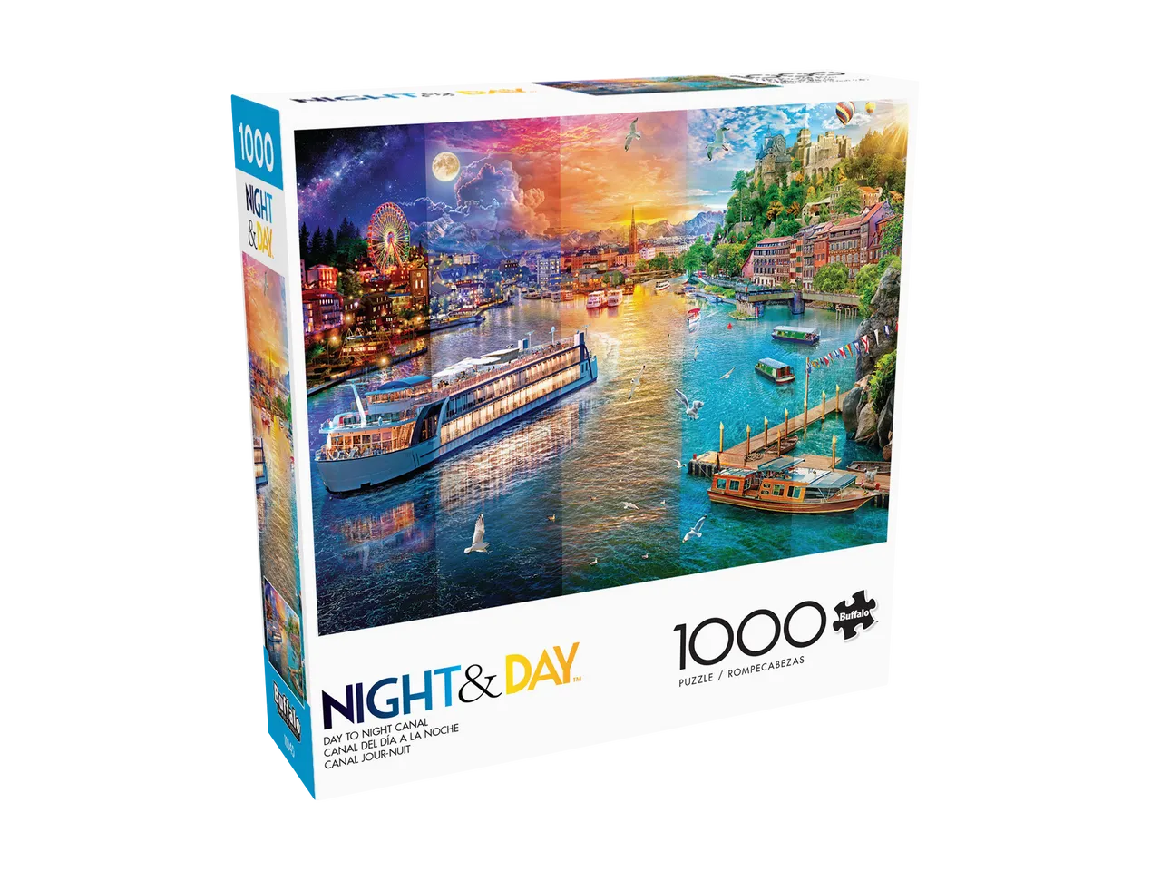 Buffalo Games Night & Day Day to Night Canal puslespil 1000 brikker