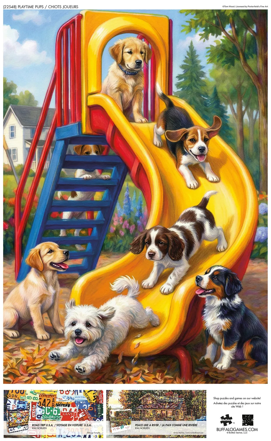 Buffalo Games Playtime Pups puslespil 300 store brikker hvalpe