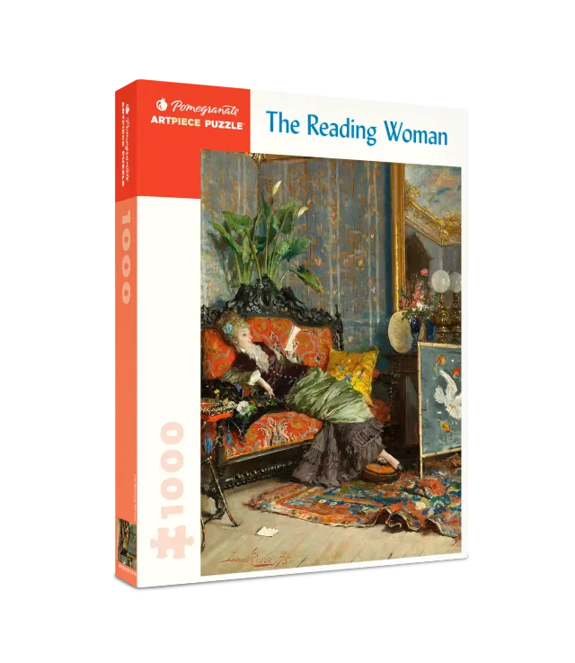 Pomegranate Reading Woman puslespil 1000 brikker kunst