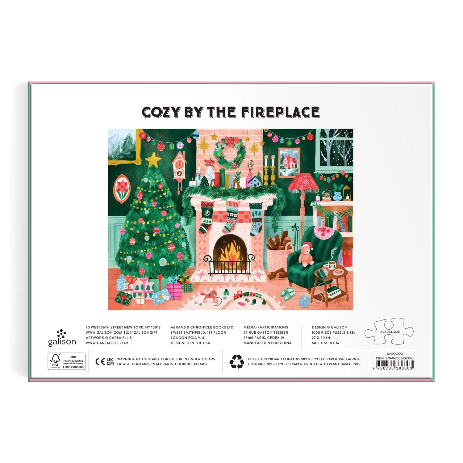 Good Puzzle Co. Cozy by the Fireplace puslespil 1000 brikker jul