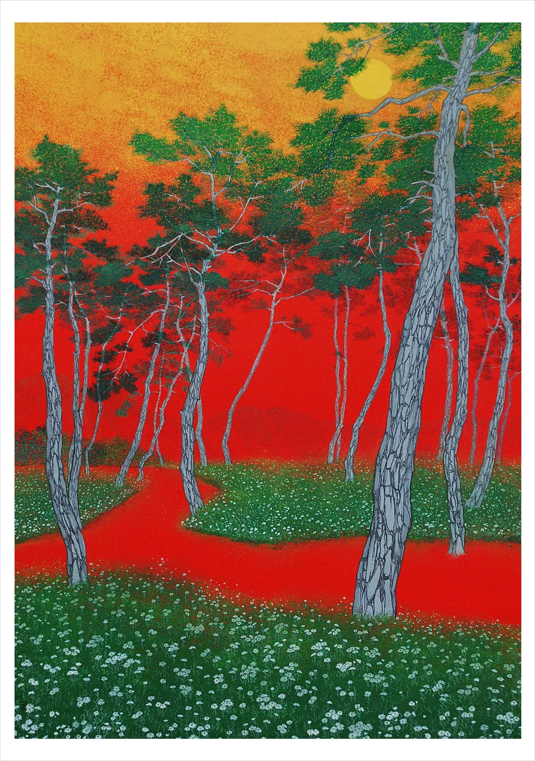 Pomegranate Kyung-Hwa Yu Sacred Grove kortæske landskab