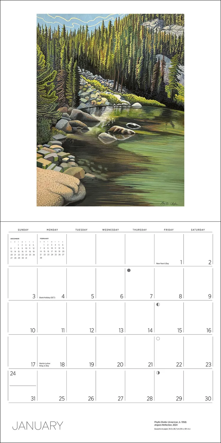 Pomegranate Nature Divine Phyllis Shafer 2027 vægkalender landskaber