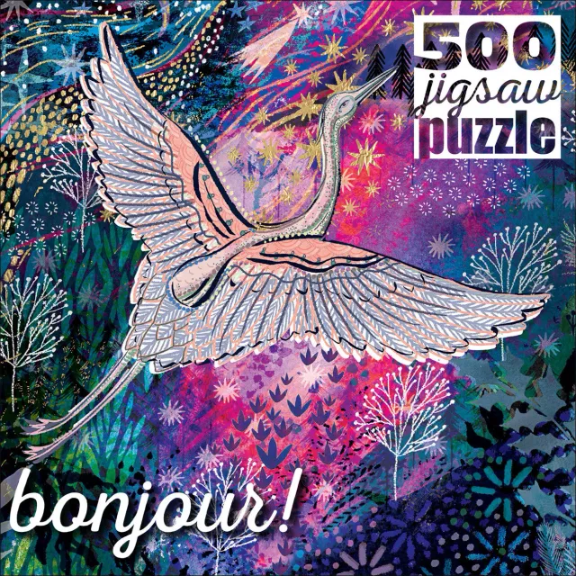 Buffalo Games Bonjour Crane Magic puslespil 500 brikker nat