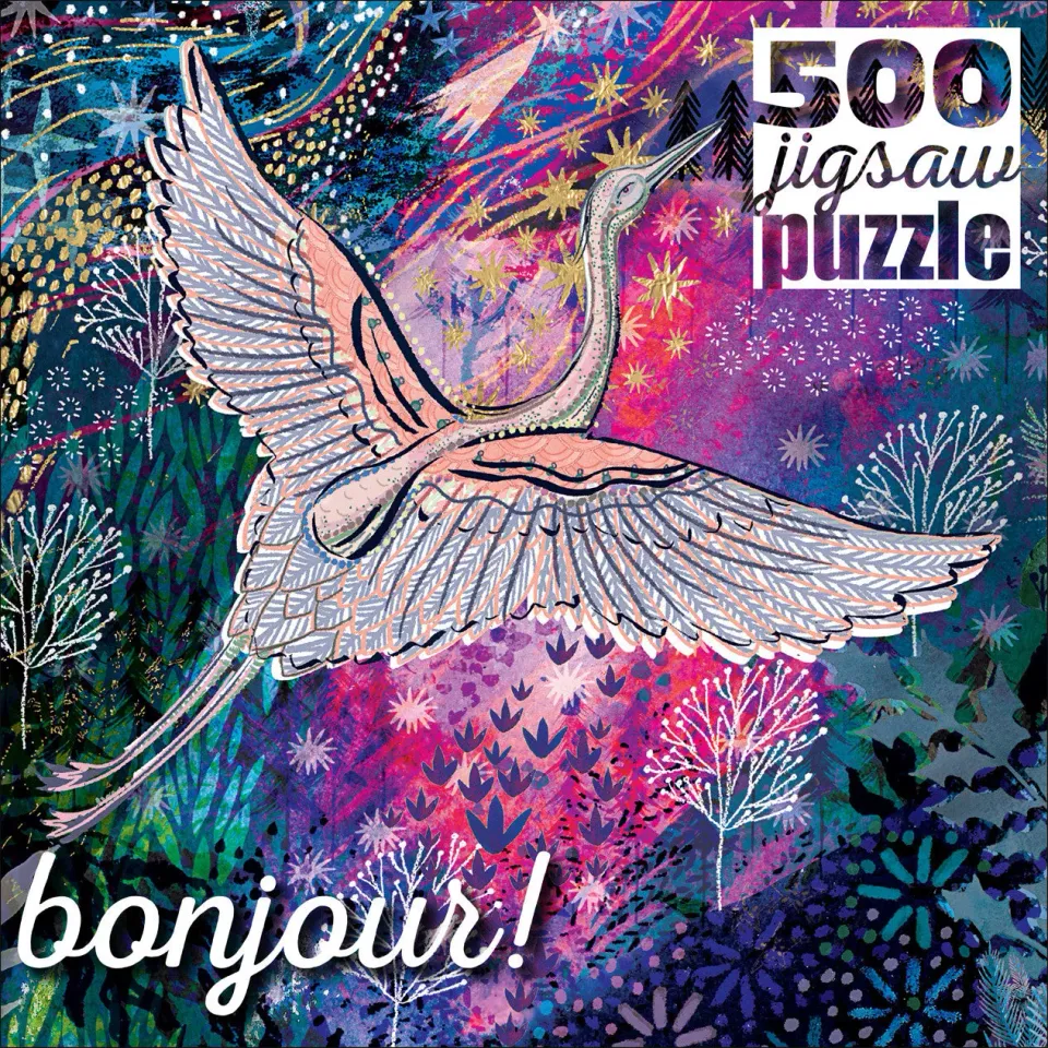 Buffalo Games Bonjour Crane Magic puslespil 500 brikker nat