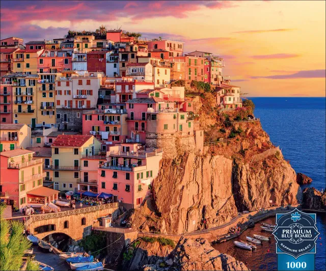 Buffalo Games Sapphire Cinque Terre Sunset puslespil 1000 brikker Italien