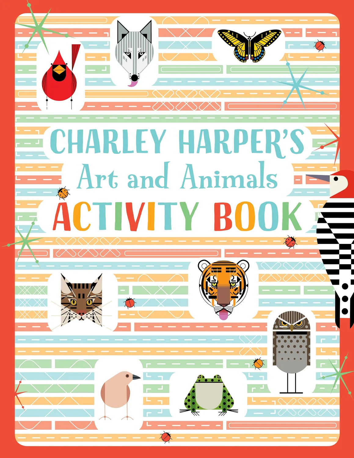 Pomegranate Charley Harper Art and Animals aktivitetsbog dyr