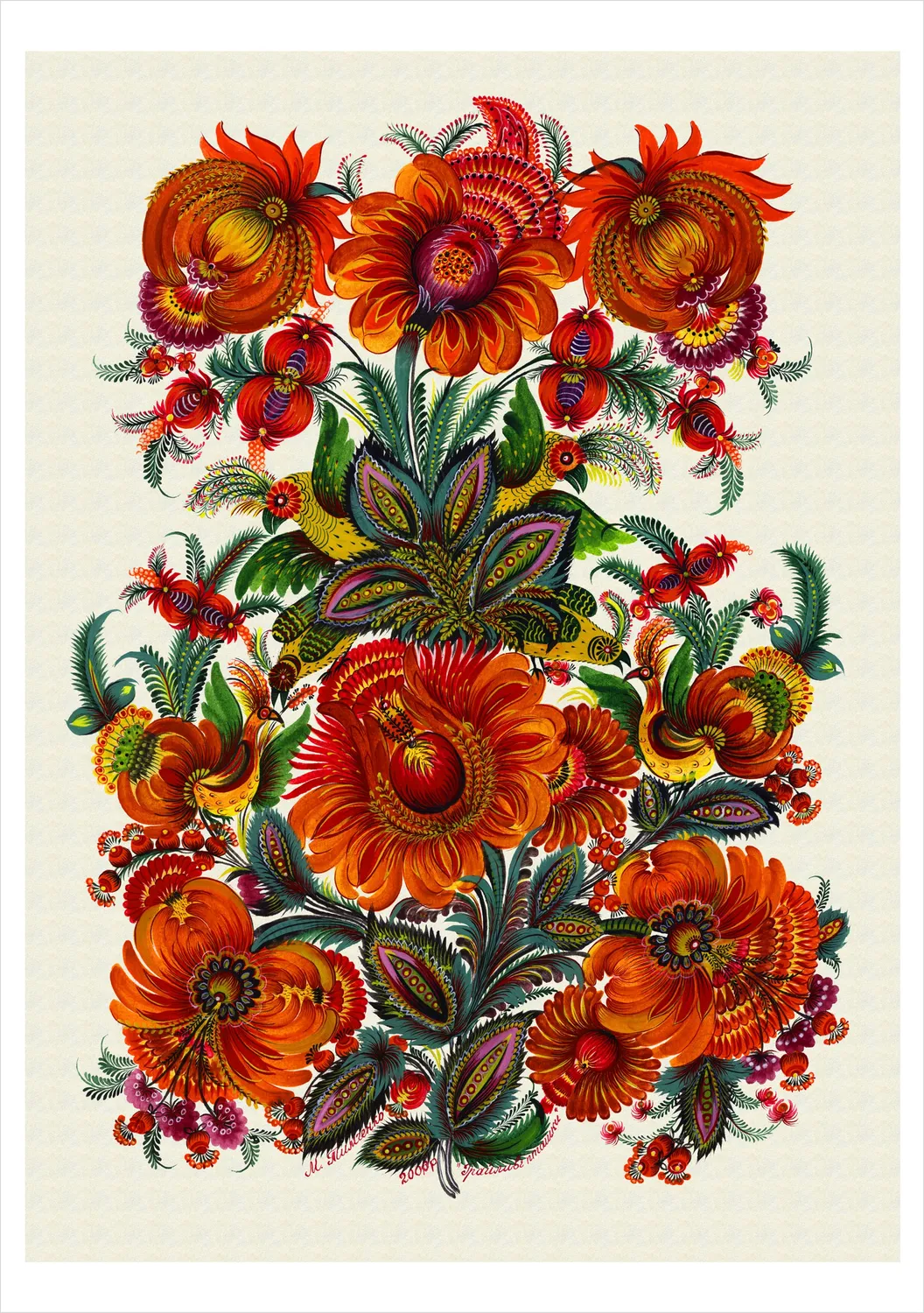 Pomegranate Flora Fantastica kortæske blomstermotiv 20 stk