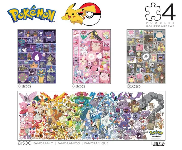 Buffalo Games Pokemon Multipack #2 puslespil 4-pak 1400 brikker