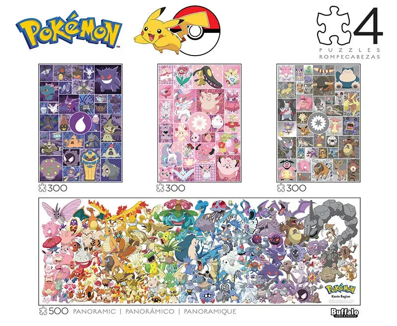 Buffalo Games Pokemon Multipack #2 puslespil 4-pak 1400 brikker