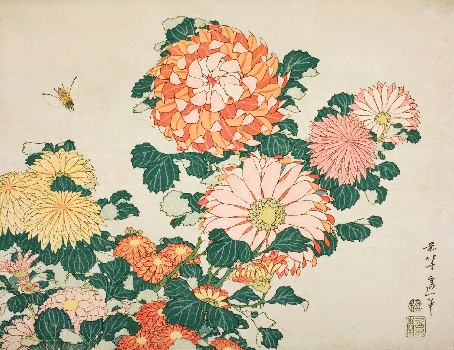 Pomegranate Hokusai Keepsake kortæske 20 kort Den Store Bølge