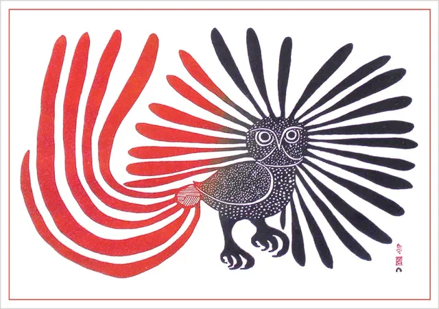 Pomegranate Kenojuak Ashevak Enchanted Owl kort enkelt