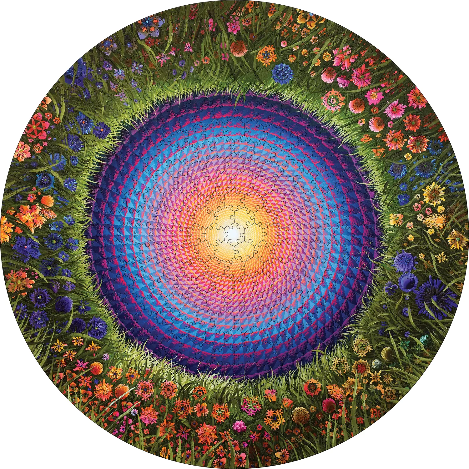 Pomegranate Flower Mandala puslespil 500 brikker rundt blomster