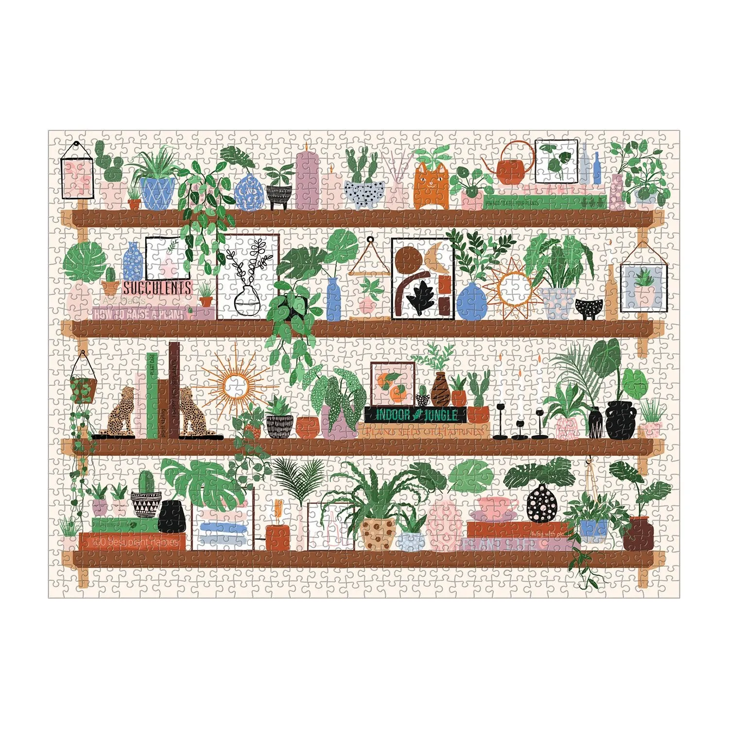 Good Puzzle Co. Plant Shelfie puslespil 1000 brikker planter