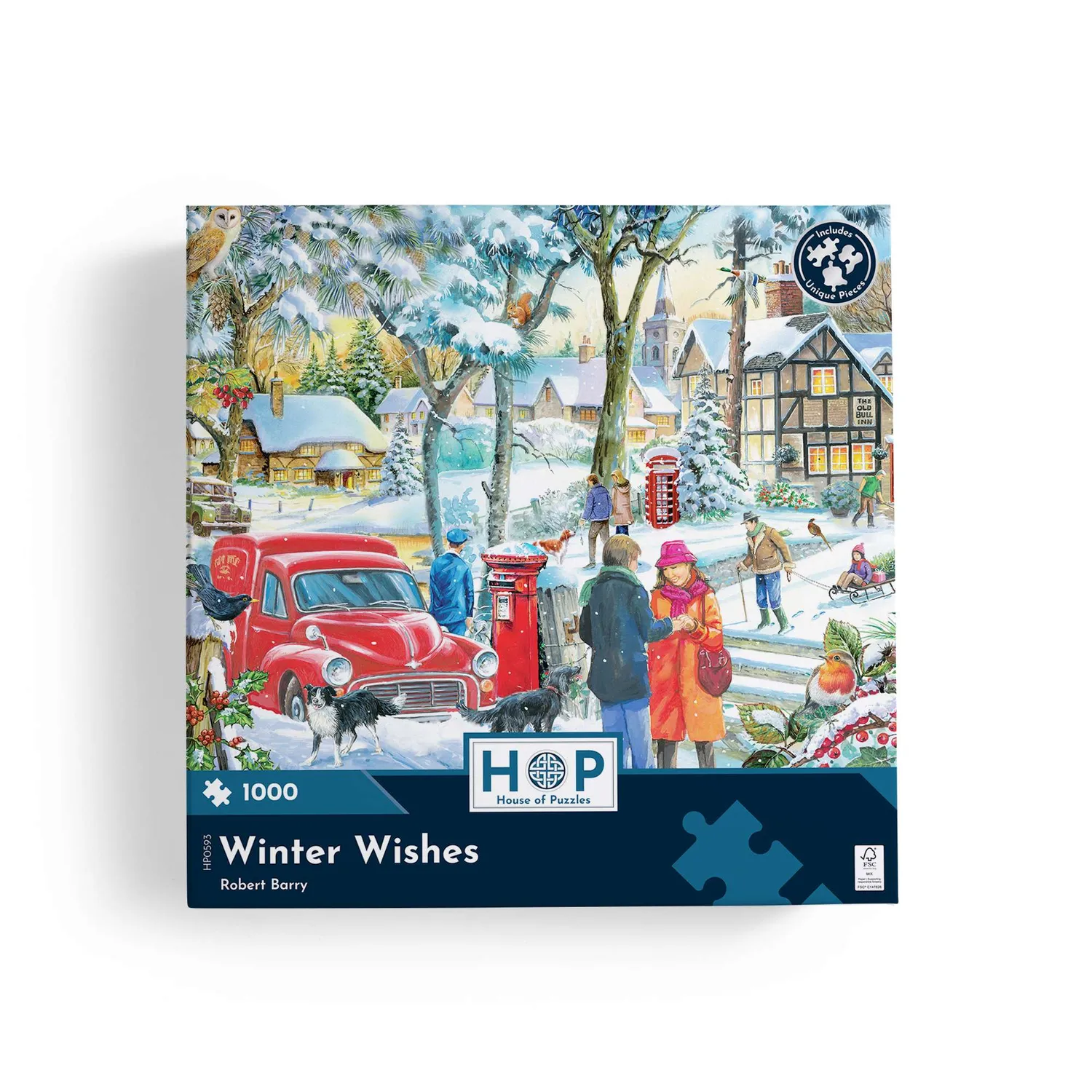 House of Puzzle Winter Wishes puslespil 1000 brikker vinter