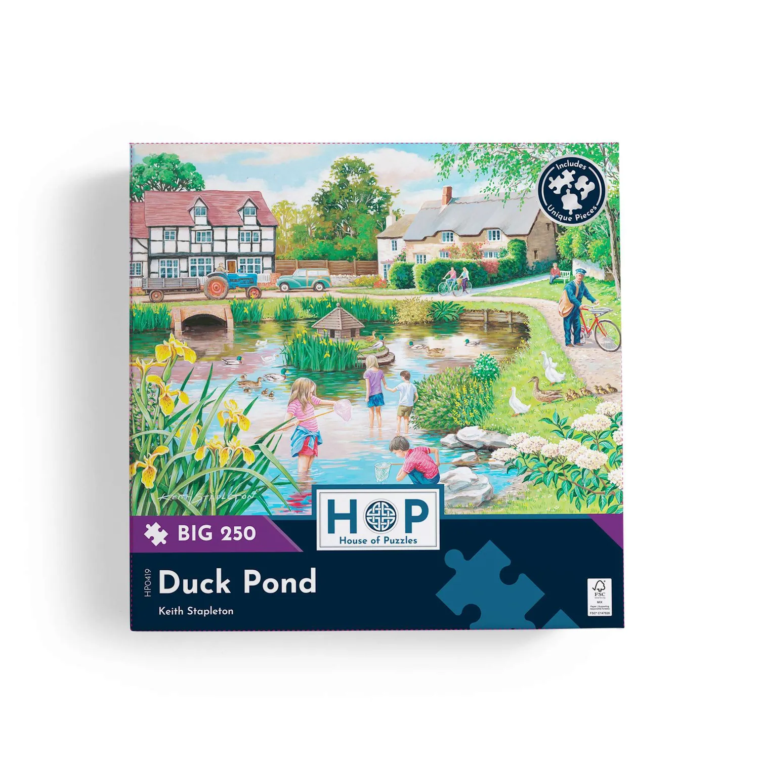 House of Puzzles BIG Duck Pond puslespil 250 store brikker