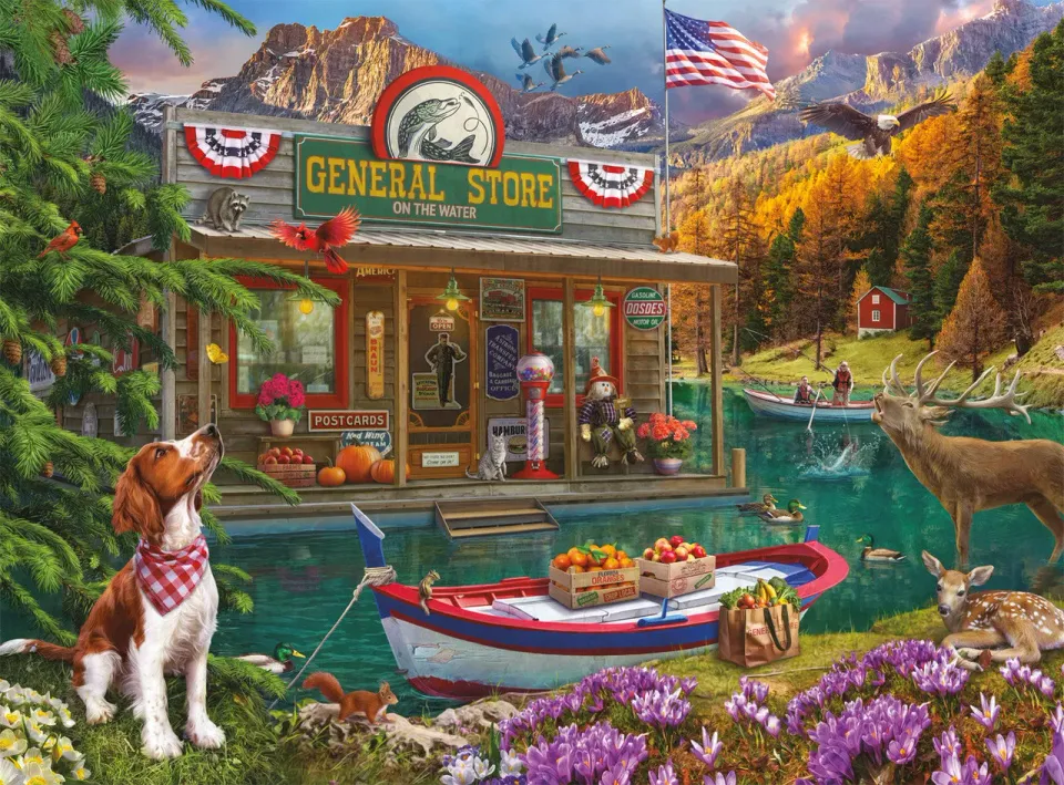 Buffalo Games Country Life Floating Store puslespil 1000 sømotiv