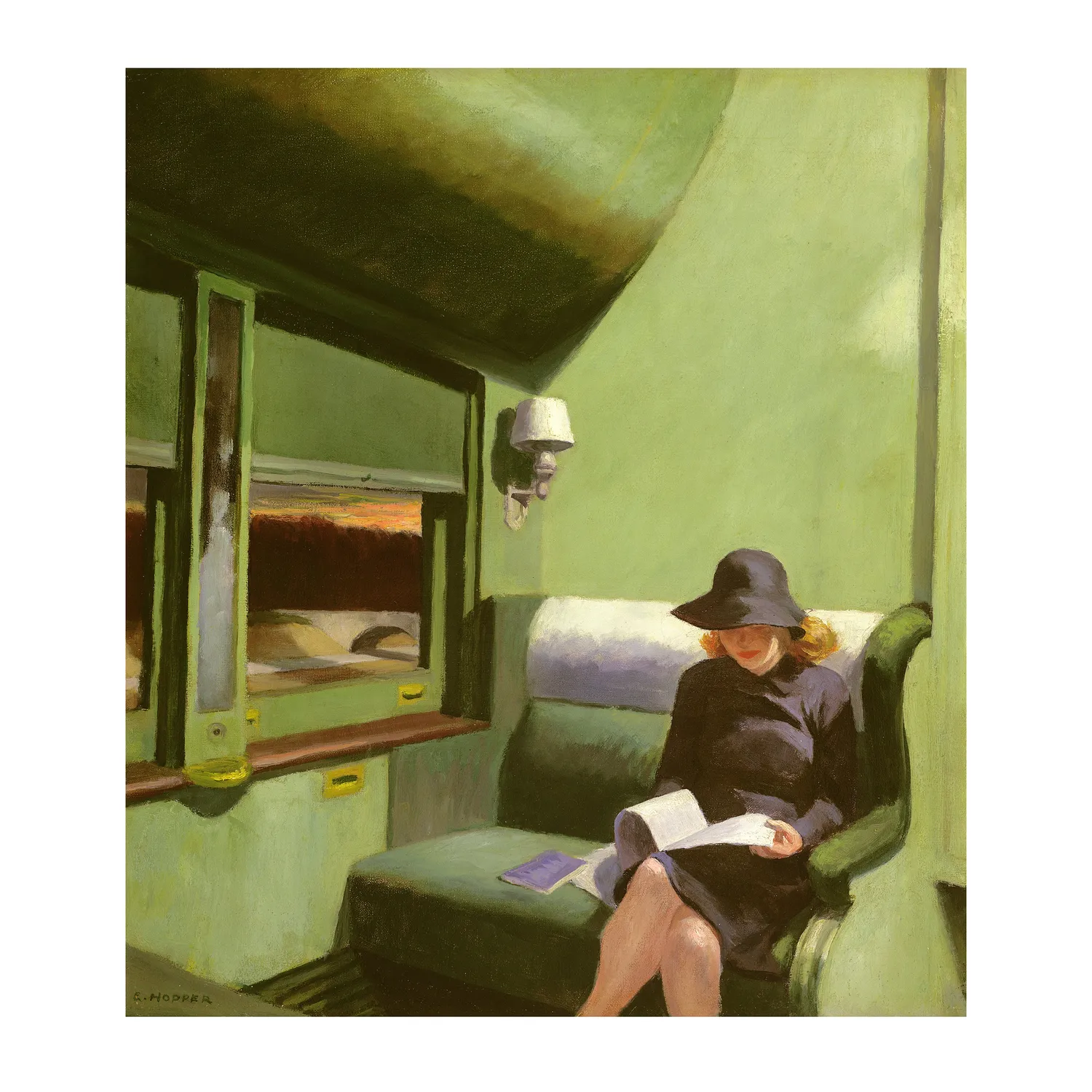 Pomegranate Edward Hopper vægkalender 2027 lys