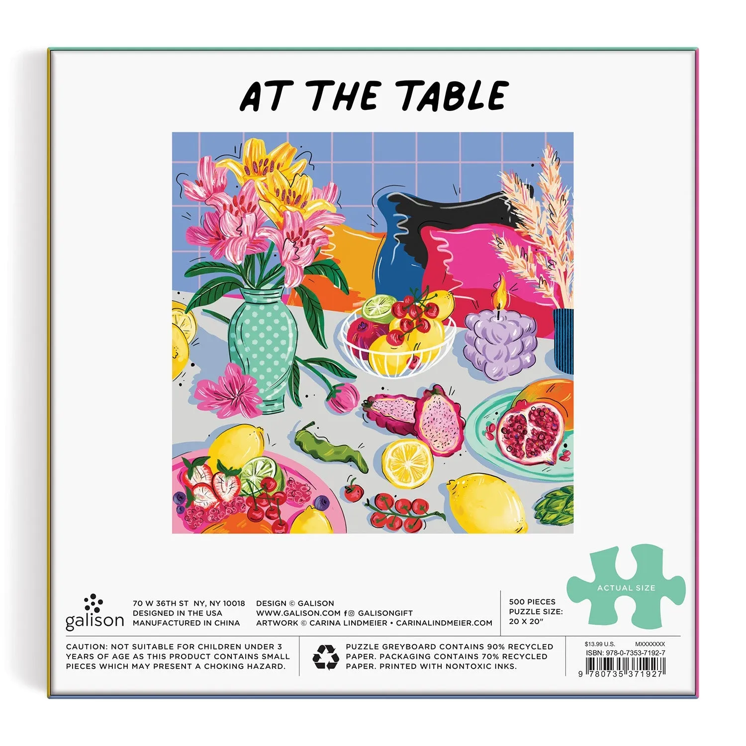 Good Puzzle Co. At the Table puslespil 500 brikker frugt blomster