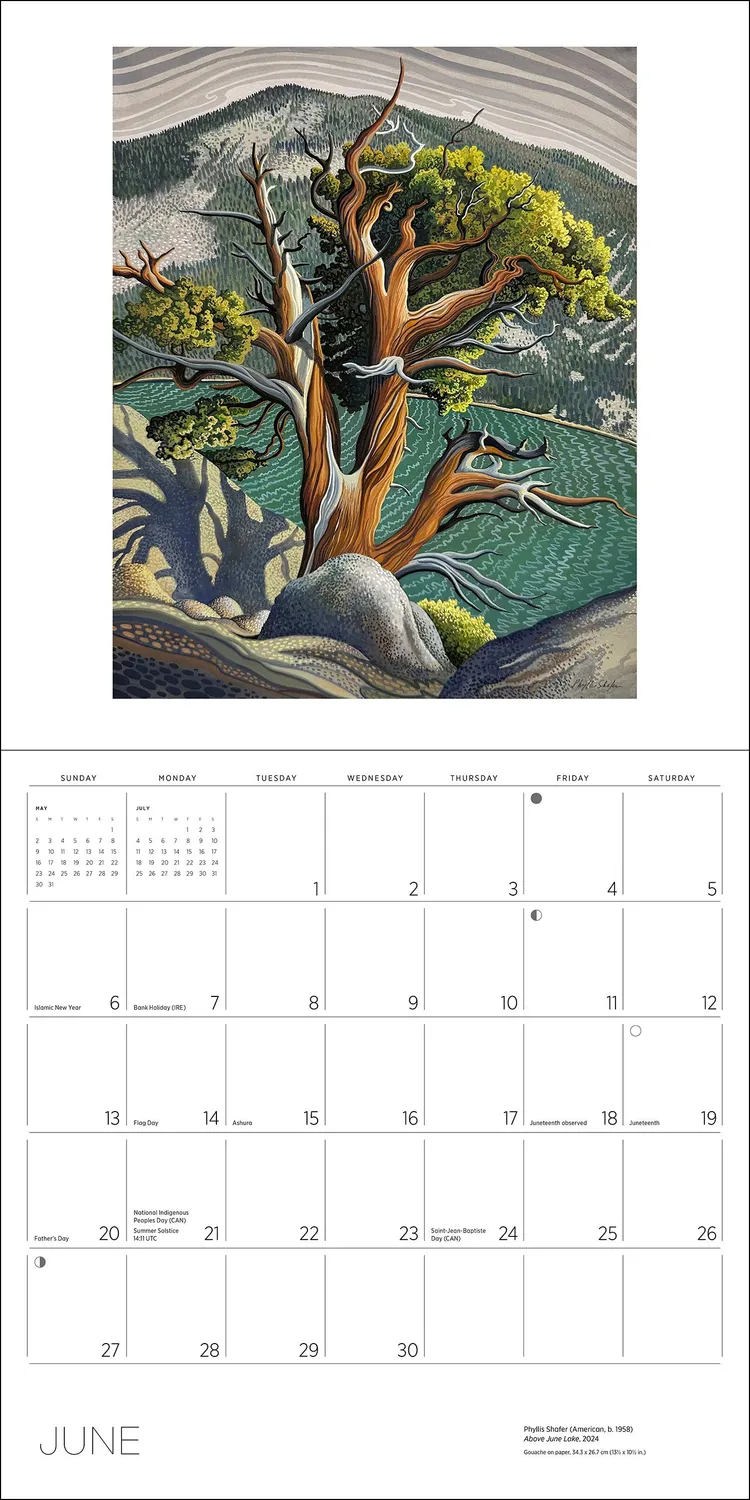 Pomegranate Nature Divine Phyllis Shafer 2027 vægkalender landskaber