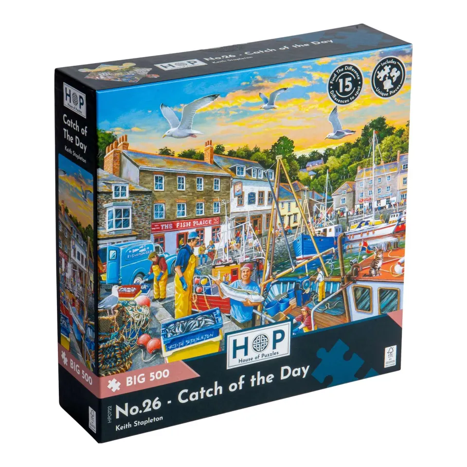House of Puzzle No.26 Catch of the Day puslespil BIG 500 strand