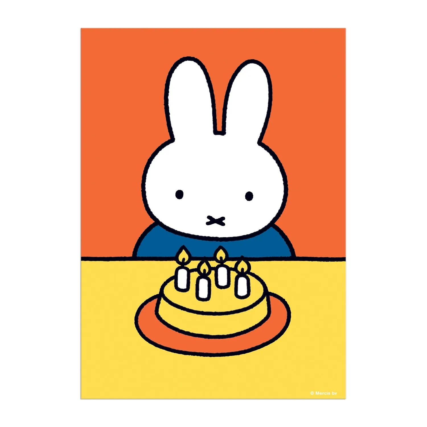 Galison Miffy Birthday kortpuslespil 60 brikker orange