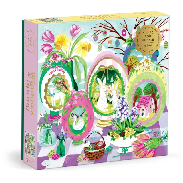 Good Puzzle Co. Windows to Spring puslespil 500 brikker foil påske