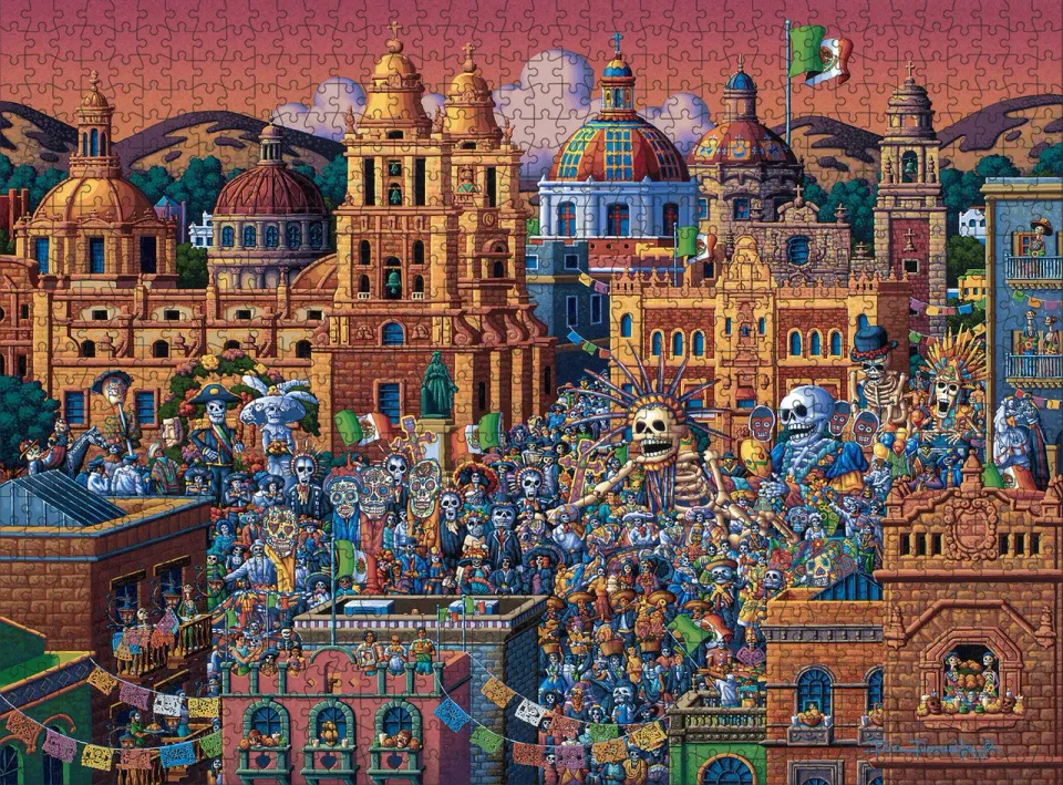 Buffalo Games Eric Dowdle Day of the Dead puslespil 1000 brikker