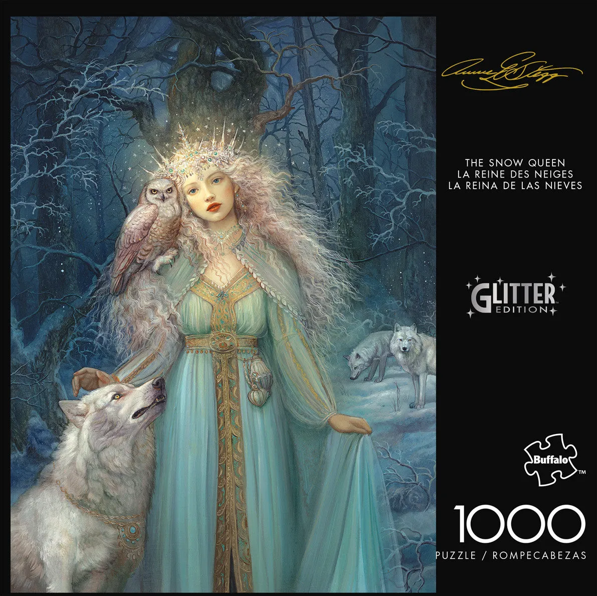 Buffalo Games Snow Queen puslespil 1000 brikker glitter