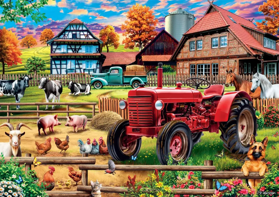 Buffalo Games Country Life European Countryside puslespil 500 brikker